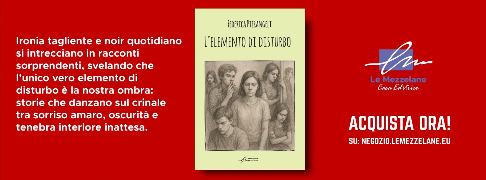 Federica Pierangeli è nata ad Ancona nel 1972. Dopo il Liceo scientifico si iscrive a Giurisprudenza e nell’ottobre del 2000 diventa avvocato. Per tentare di compensare la rigidità del suo lavoro, si iscrive a corsi di fotografia, che la appassionano in modo incredibile e le consentono di dare una forma alla sua visione della realtà. Come soggetto preferisce sempre le persone e per molti anni stampa personalmente le sue foto in bianco e nero. Si iscrive anche a un corso di sceneggiatura per cercare di capire l’evoluzione di un libro in un film. Ha sempre scritto racconti e poesie.